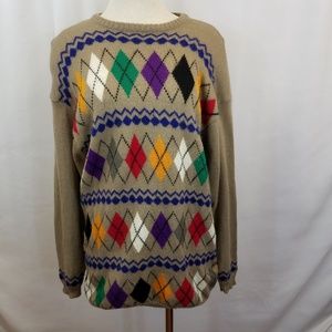Vintage The Villager argyle sweater